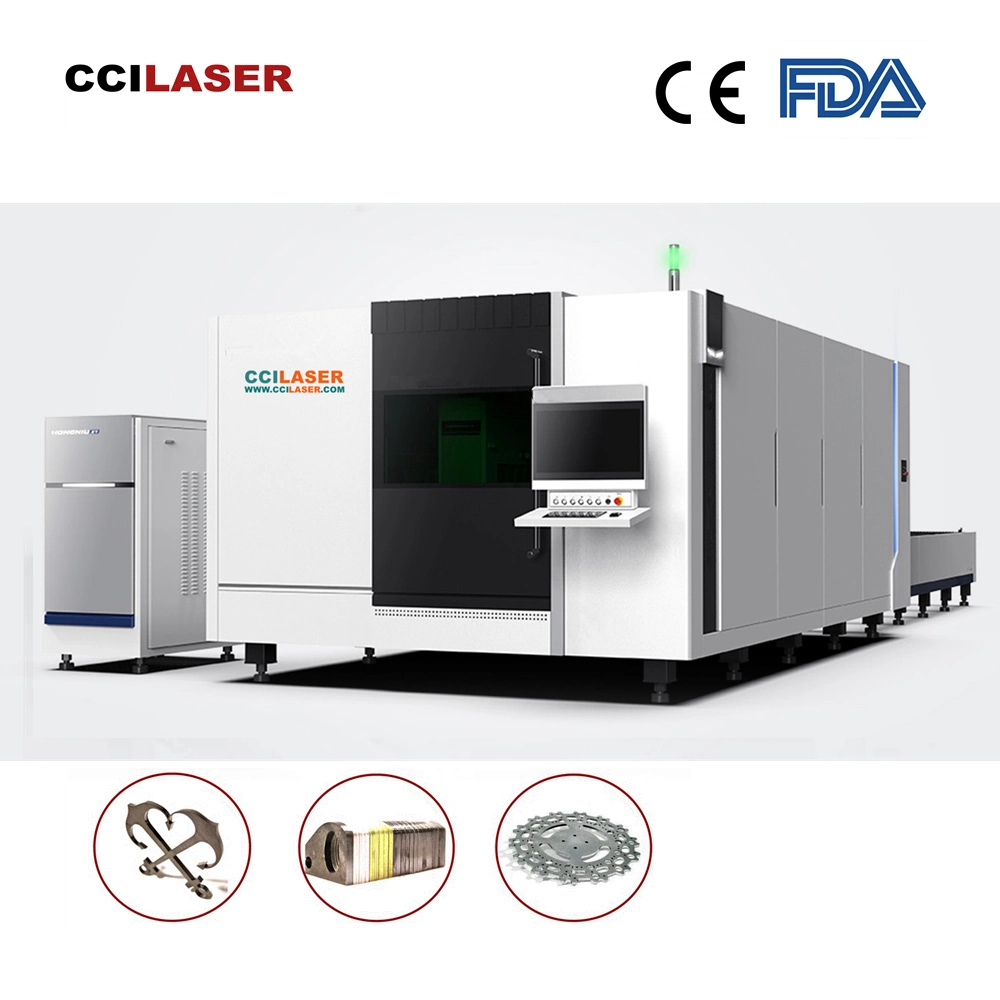 Cci Laser High Speed Enclosed Fiber CNC Laser Cutter for Sheet Metal Steel Plate with Full Protection